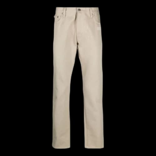 Off-White Logo-Print Straight-Leg Jeans