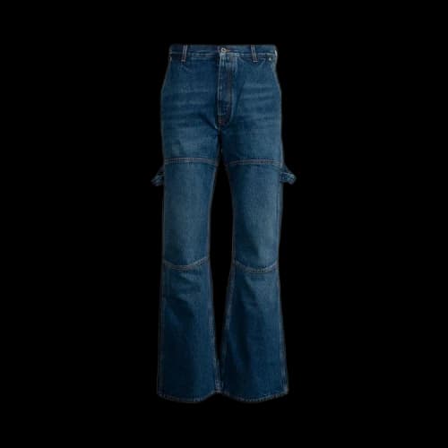 Off-White Arrow Tab Flare Carpenter Jeans 'Medium Blue'