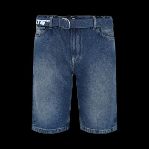 Off-White Belted Denim Shorts 'Indigo'