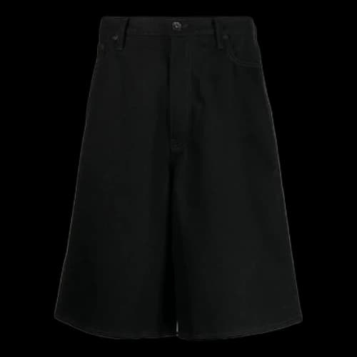 Off-White Logo-Print Knee-Length Shorts 'Black'