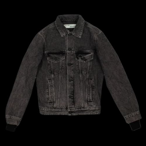 Off-White Denim Distressed Jacket 'Black'