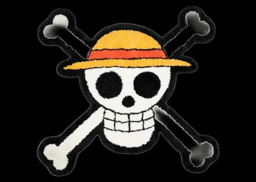 BAIT x One Piece Straw Hat Rug Red