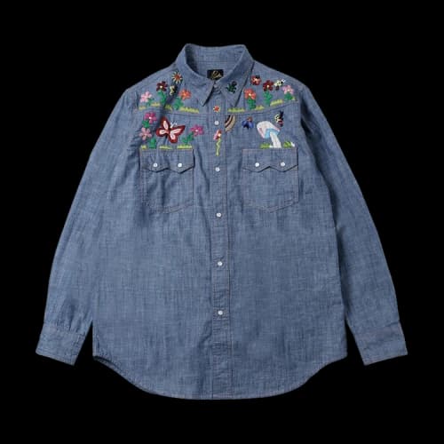Needles Western Shirt 'India Blue'