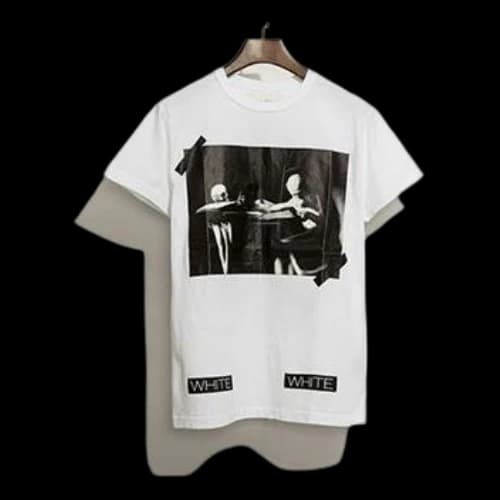 Off-White C O VIRGIL ABLO OW Painting Short Sleeve 'Black White'