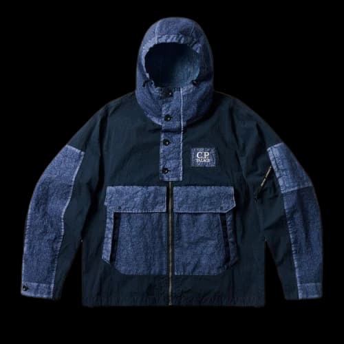 Palace x C.P. Company 50 Fili Heavy Mixed Hooded Jacket 'Navy'