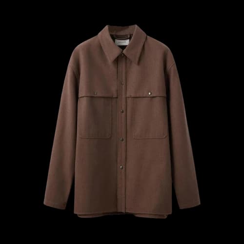 Lemaire Storm Flap Overshirt 'Mushroom'