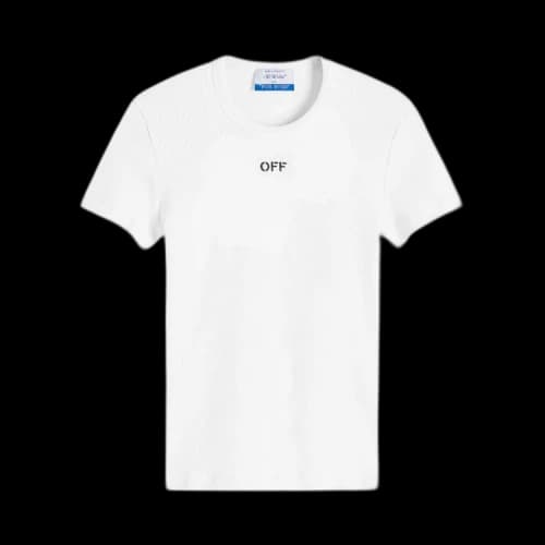Off-White Off Stamp Rib Basic Tee 'White/Black'