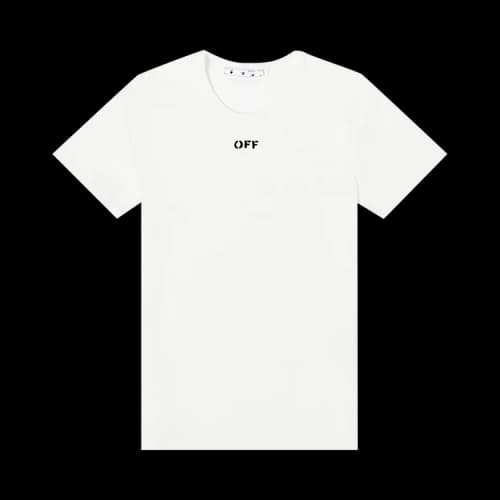 Off-White Basic Ribbed Tee 'White/Black'