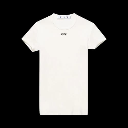 Off-White Basic Ribbed Tee 'White'