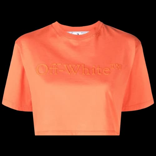 Off-White Laundry Crop T-Shirt 'Coral'