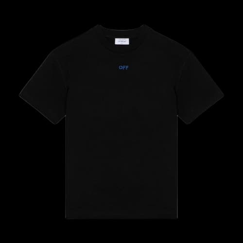 Off-White Embroidered Pink Flower Arrow Tee 'Black'
