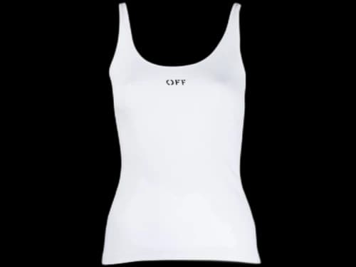 OFF-WHITE Logo Print Tank Top White/Black