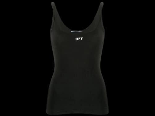 OFF-WHITE Logo Print Tank Top Black/White