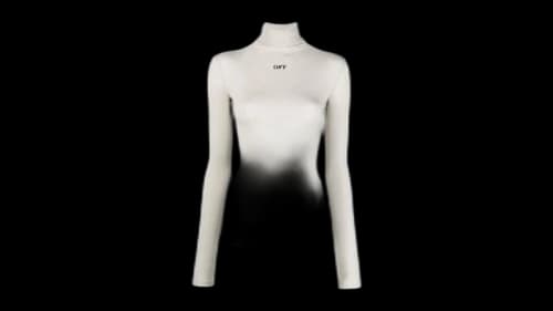 OFF-WHITE Long Sleeve Second Skin Turtleneck Light Grey