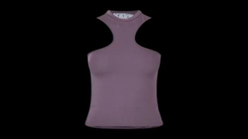OFF-WHITE Sleek Asymmetric Rowing Tee Purple
