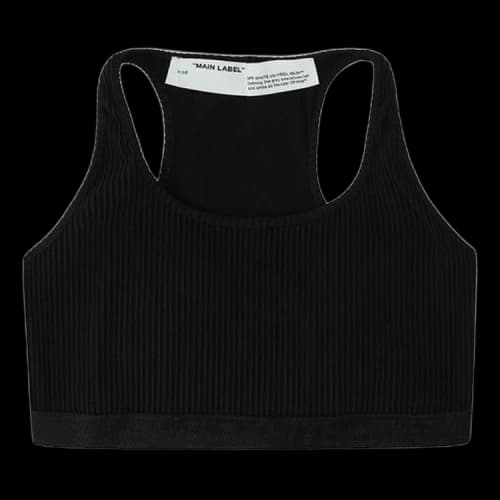 Off-White Ribbed Bra Top 'Black'