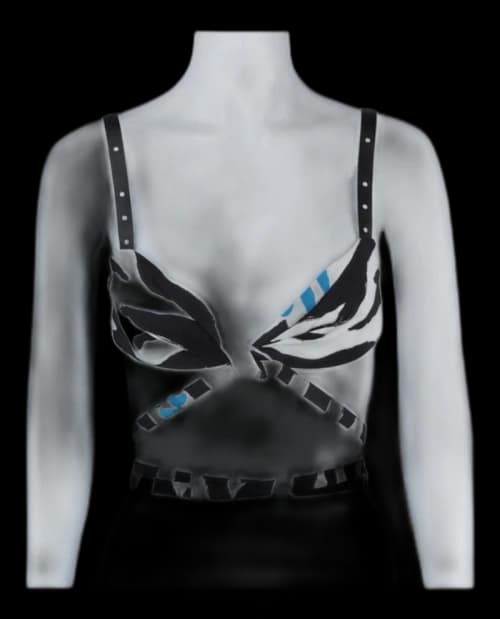 OFF-WHITE Zebra Twisted Lace Up Top White/Black