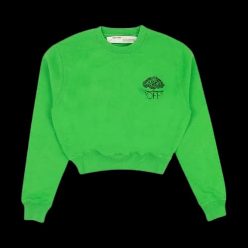 Off-White Tree Crewneck Sweatshirt 'Green'