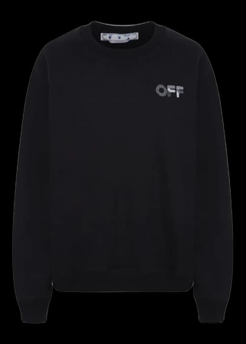 OFF-WHITE Womens Construction Arrows Crewneck Black/Multi Grey
