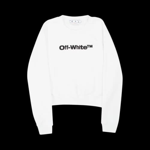 Off-White Bounce Helvetica Crop Crew 'White/Black'