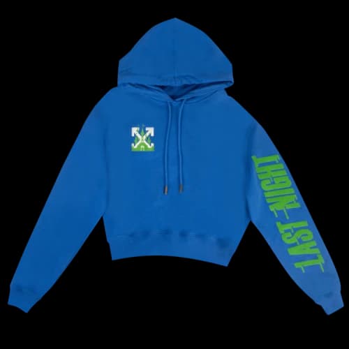 Off-White Last Night Hooded Sweatshirt 'Blue'