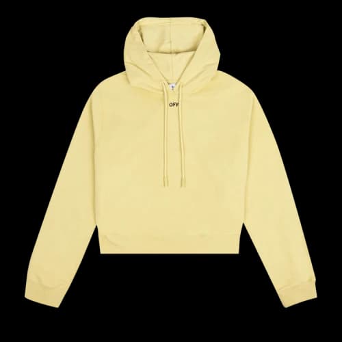 Off-White Cropped Hoodie 'Light Green'