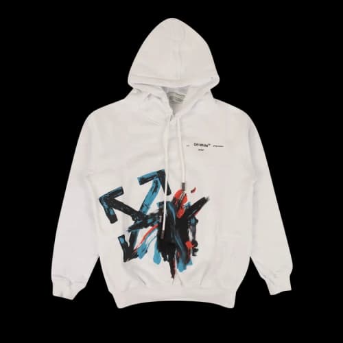 Off-White Brush Arrow Oversize Hoodie 'White'