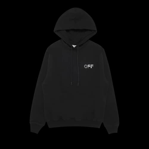 Off-White Construction Arrow Reg Hoodie 'Black/Grey'