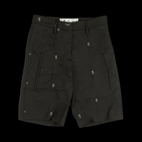 Off-White Logo Jacquard Formal Shorts 'Black'