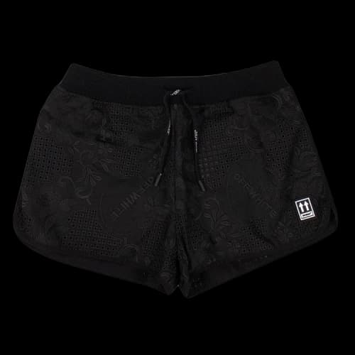 Off-White Floral Embossed Shorts 'Black'