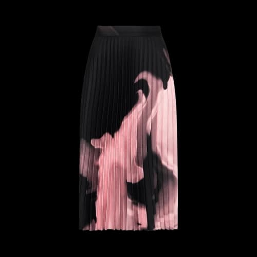 Off-White Liquid Melt Plisse Skirt 'Nude/Black'
