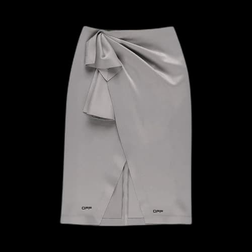 Off-White Jersey Wrap Skirt 'Light Grey'