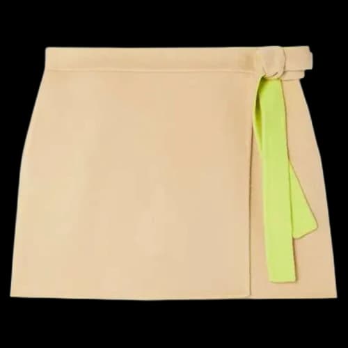Off-White Side Tie Fastening Mini Skirt 'Camel/Yellow'