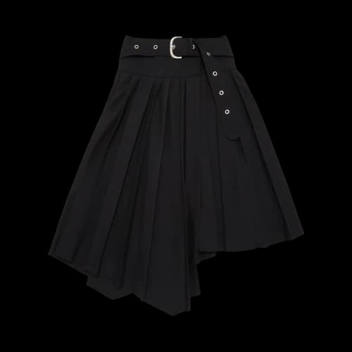 Off-White Tech Drill Belt Pleated Skirt 'Black'