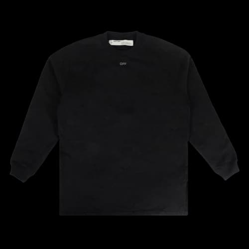Off-White Rhinestone Sweatshirt Dress 'Black'