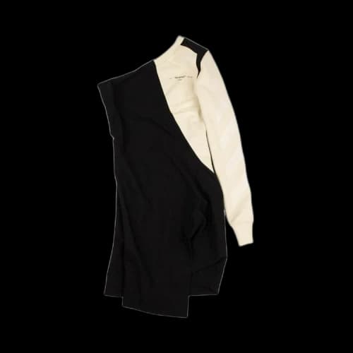 Off-White One Shoulder Dress 'Black/Beige'