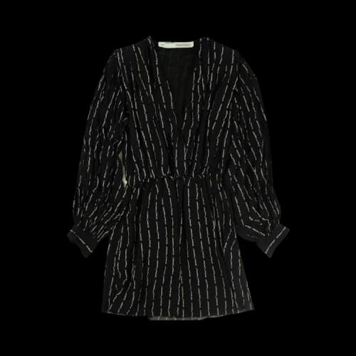 Off-White Logo Striped Mini Dress 'Black'