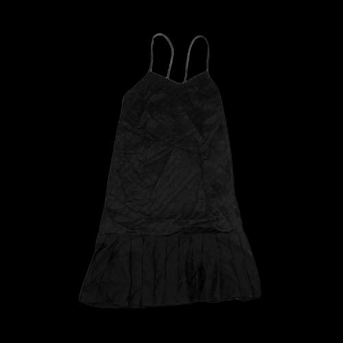 Off-White Plisse Slip Dress 'Black'