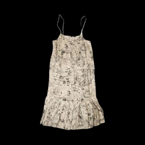 Off-White Plisse Dress 'Beige/Graphite'