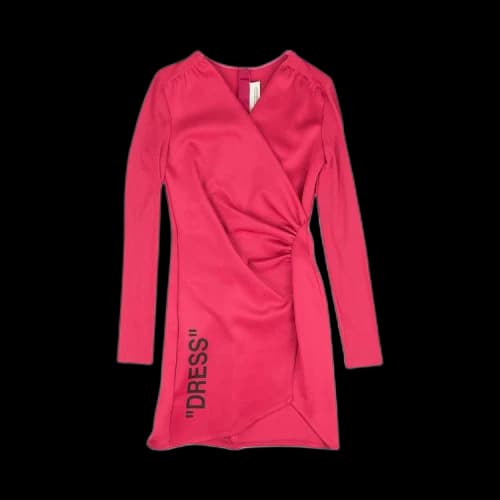 Off-White Gathered Waist Mini Dress 'Pink'