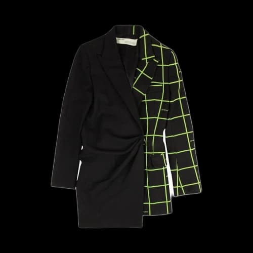 Off-White Check Blazer Dress 'Black/Green'
