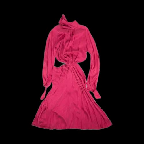 Off-White Cinched Waist Long Dress 'Pink'