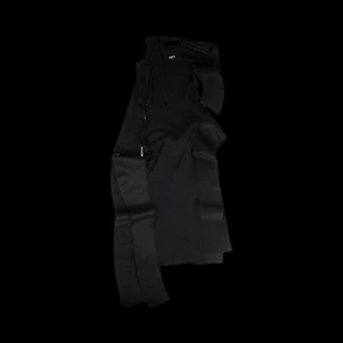 Off-White Ruffle Design Dress 'Black'