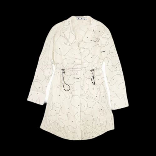 Off-White Puzzle Print Shirt Dress 'White'