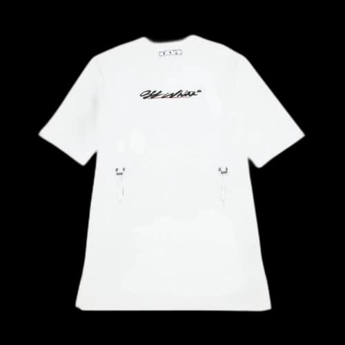 Off-White New Script Logo Coulisse Dress 'White/Black'
