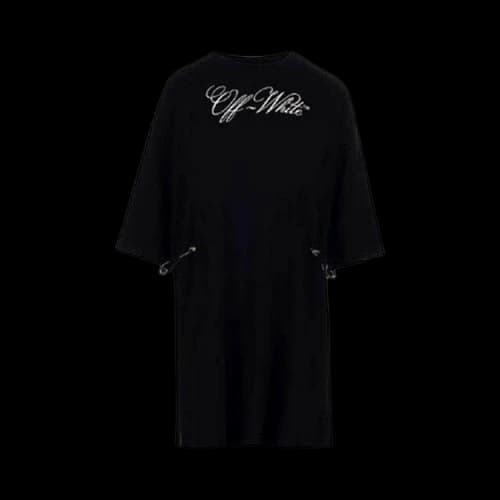 Off-White Logo Print T-Shirt Dress 'Black/White'