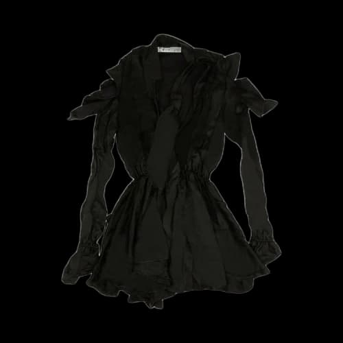 Off-White Short Romantic Dress 'Black'