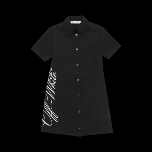 Off-White Logo Shirt Dress 'Black/Wite'