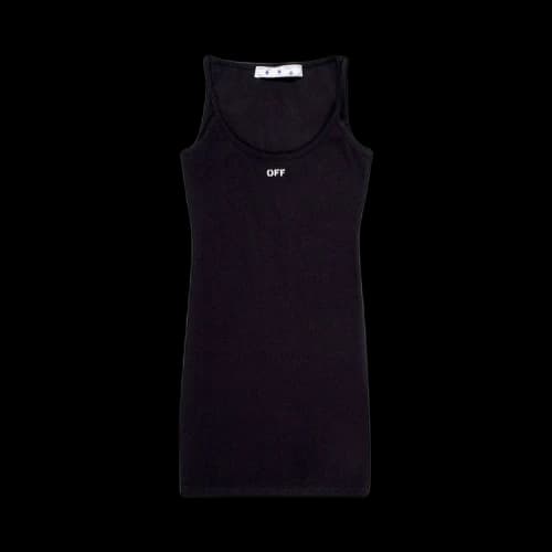 Off-White Basic Ribbed Dress 'Black/White'