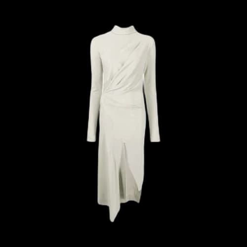Off-White Jer Asymmetirical Long-Sleeve Dress 'Light Grey'